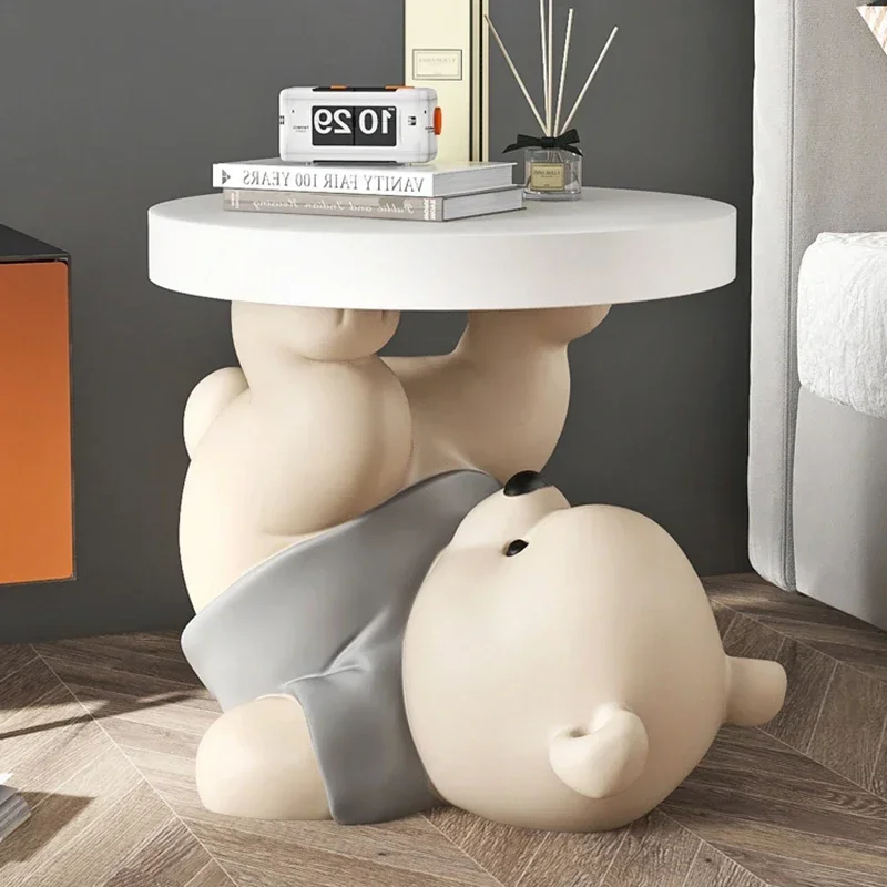 Vigorous Bear Statue Side Table Aesthetic Entrance Italian Unique Side Table European Unbreakable Kaffee Tische Home Decorations