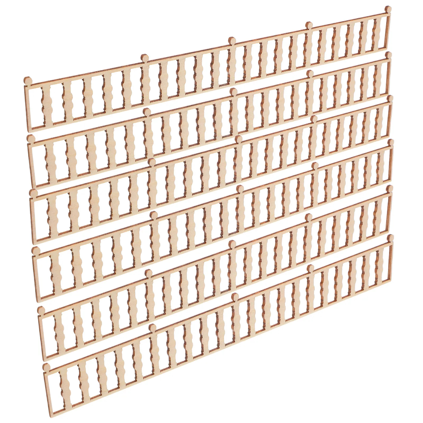 

6Pcs Miniature ABS Fence Set Decorative Picket Fence for Fairy Garden Dollhouse Landscape Craft Garden Supplies Ornament