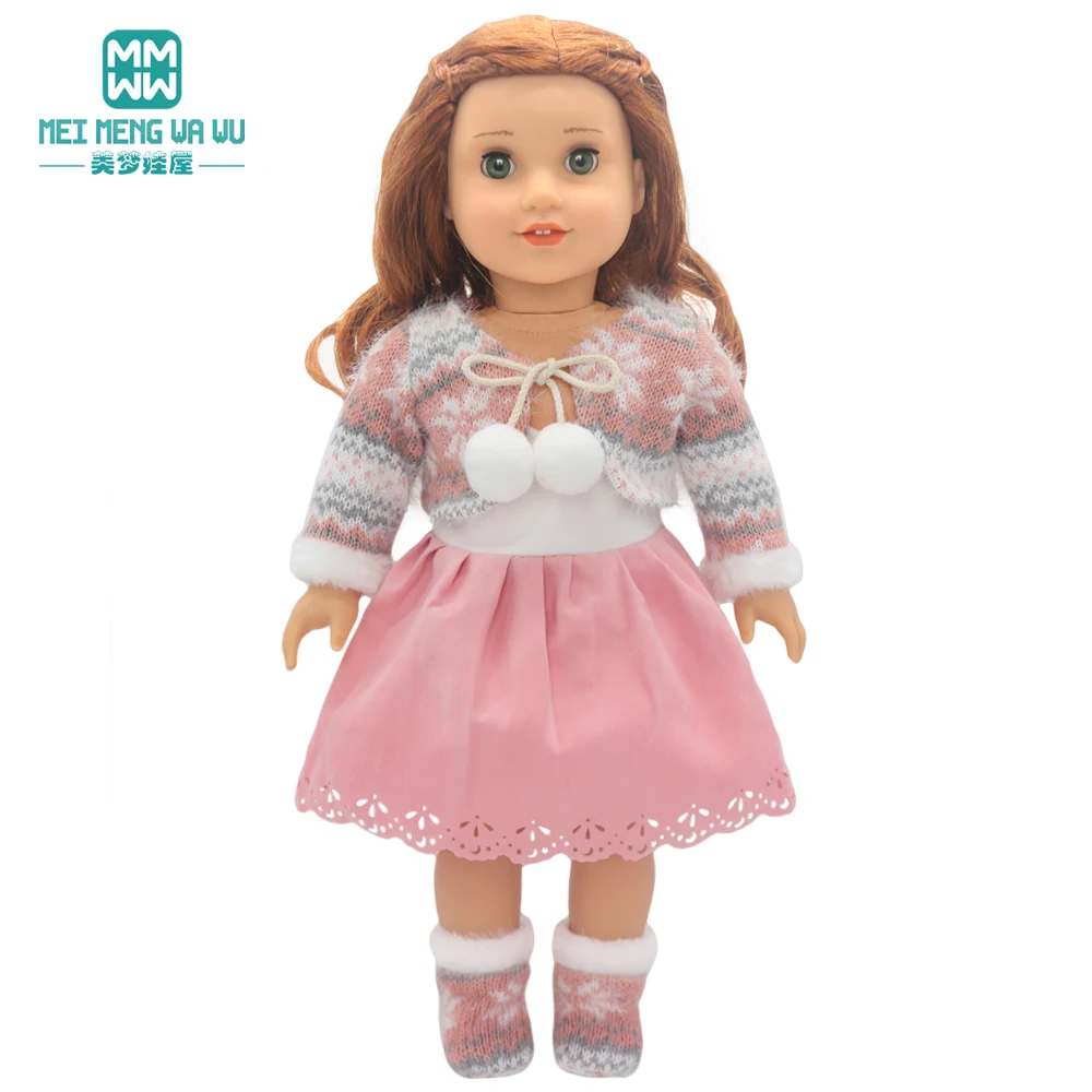 Kleidung für Puppen. Stilvolle Plüschanzüge, Kleider passend für 40–45 cm große Neugeborene, amerikanische Puppen, Spielzeug, Geschenke