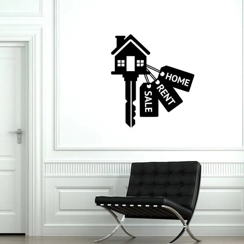 Real Estate Vinyl Wall Decal Realtor Agency Property Decor Interior Stickers Mural A12-034