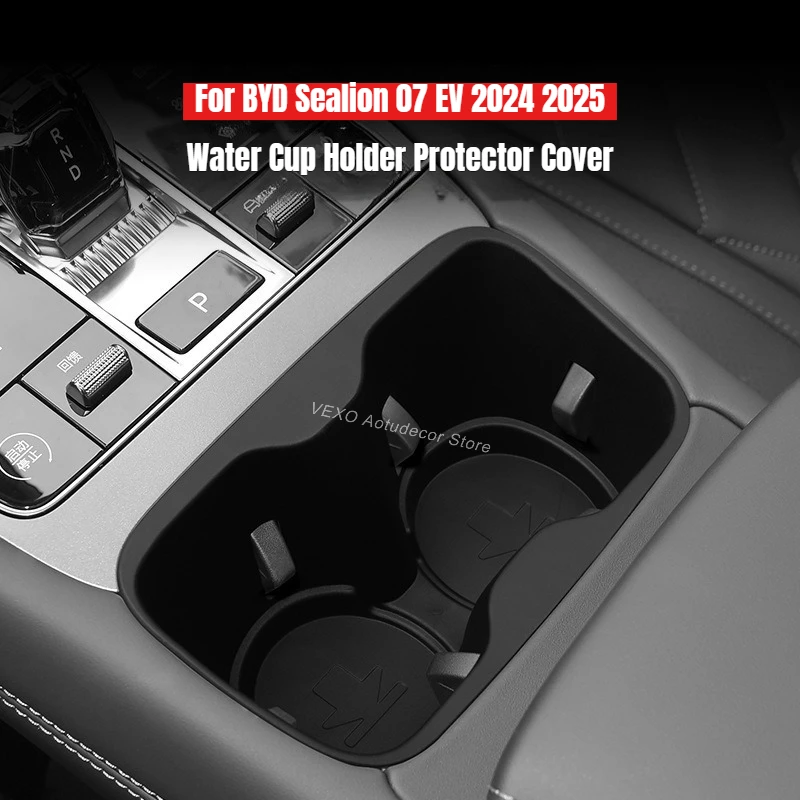

For BYD Sealion 07 EV 2024 2025 Cup Holder Protector Cover LHD RHD Center Console Non-slip Bottle Storage Interior Modification