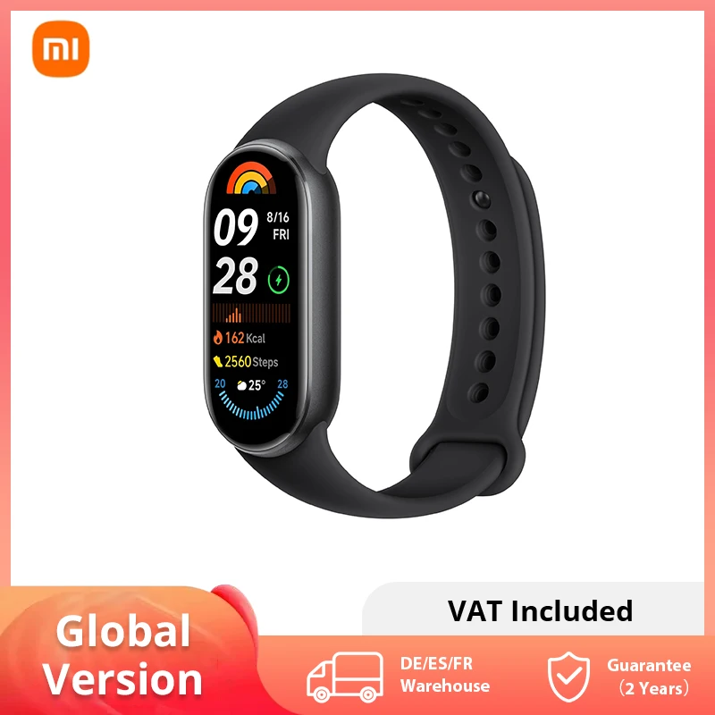 Global Version Mi Band 9 1.62”AMOLED display 150+ Supports 150+ sports modes 21 days Up to 21-day battery life Xiaomi