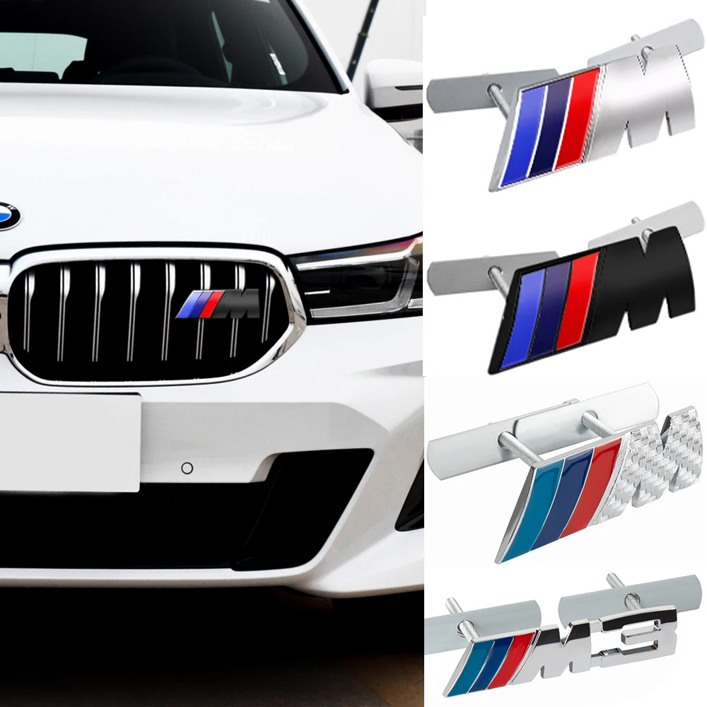 1pcs 3D Metal Auto Front Grille Badge Body Trunk Decor Sticker Auto Accessories For BMW M M3 M5 POWER Performance M6 F01 F20 F10