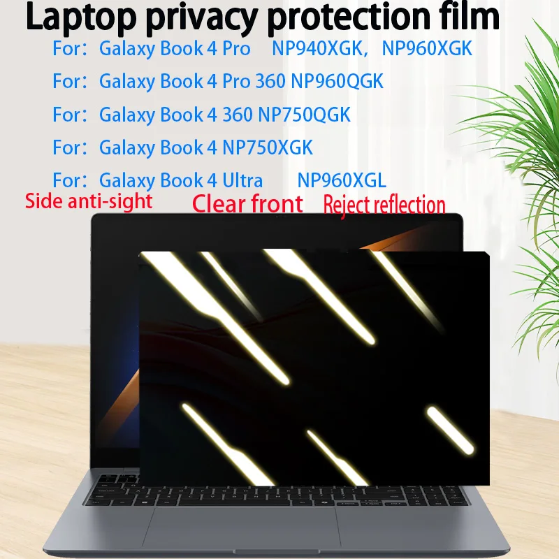 For Samsung Galaxy Book 4/4Pro 360 laptop screen privacy protector galaxybook 4 Ultra/4 Edge PC anti-voyeur film anti-reflective