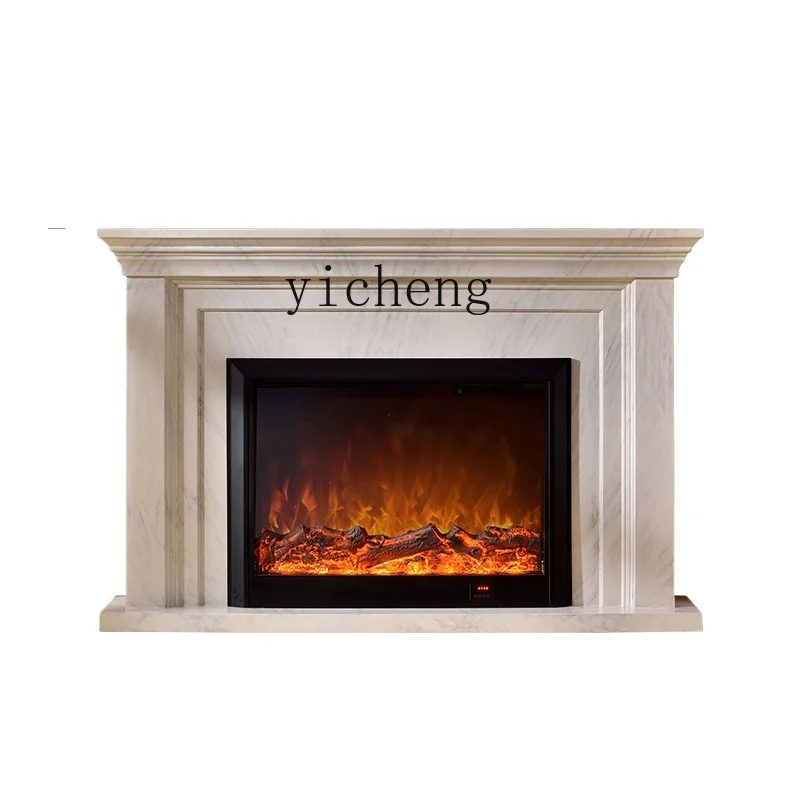 

Tqh Fireplace Decoration Cabinet Imitation Marble Heater Household Electric Fireplace Core