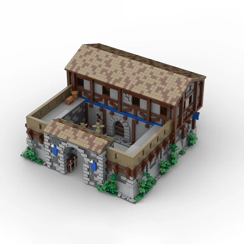 Moc Age of Empires Game Scenario Architecture Model Modular Castle Building Blocks Assembly Bricks Toys Kids Educational Gifts