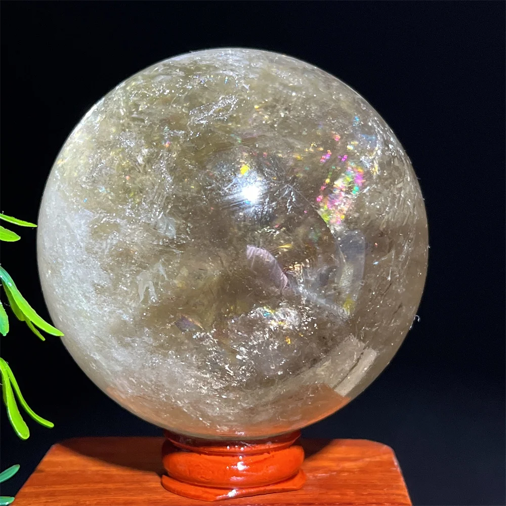 Smokey Gemstone Sphere Ball Stone Quartz Rainbow Pyramid  Home Decoration Minerals Reiki Natural Craft Energy Healing Crystal