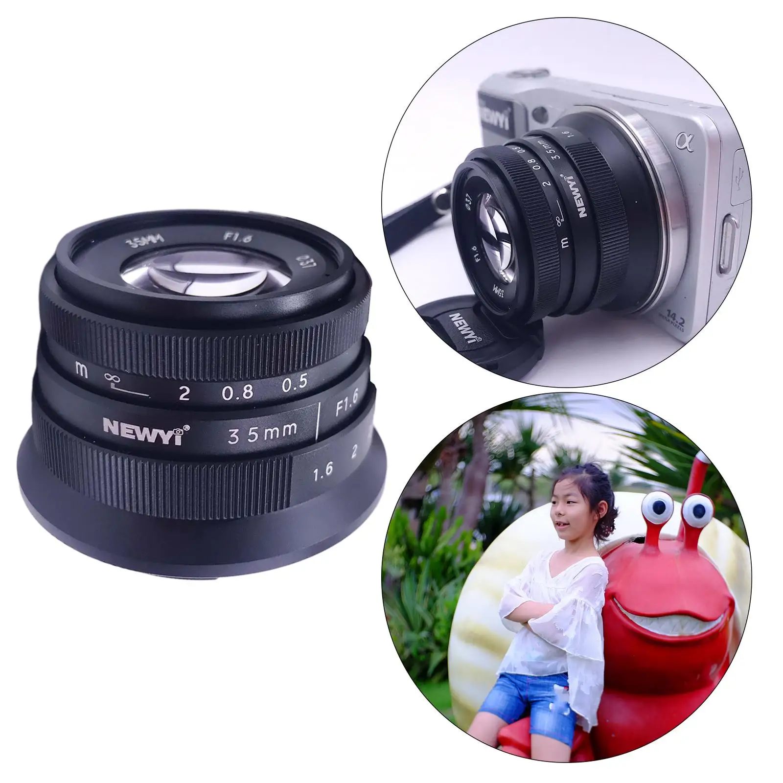 35mm f/1.6 APSC Camera Lens for A6500 A5100 NEX-3 NEX-5 NEX-5T A7II A7S