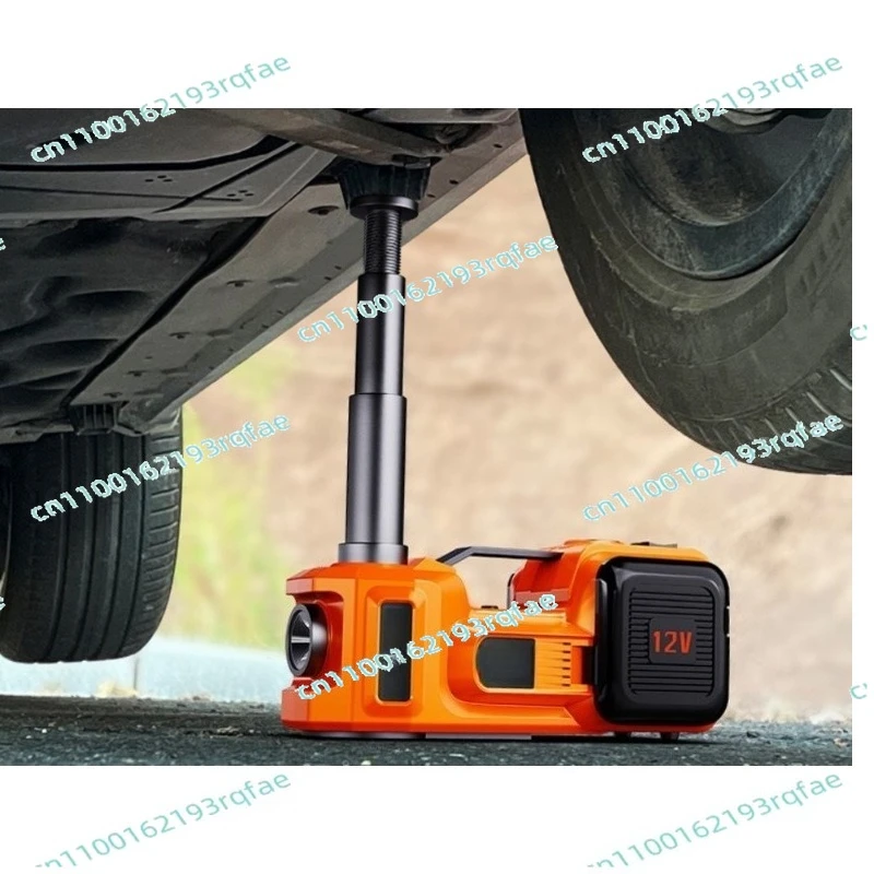 For Car Truck Tire Repair Tool 5Ton 4 in 1 Car Floor Jack Electric Hydraulic Car Jack 12V with Inflator Pump LED Light