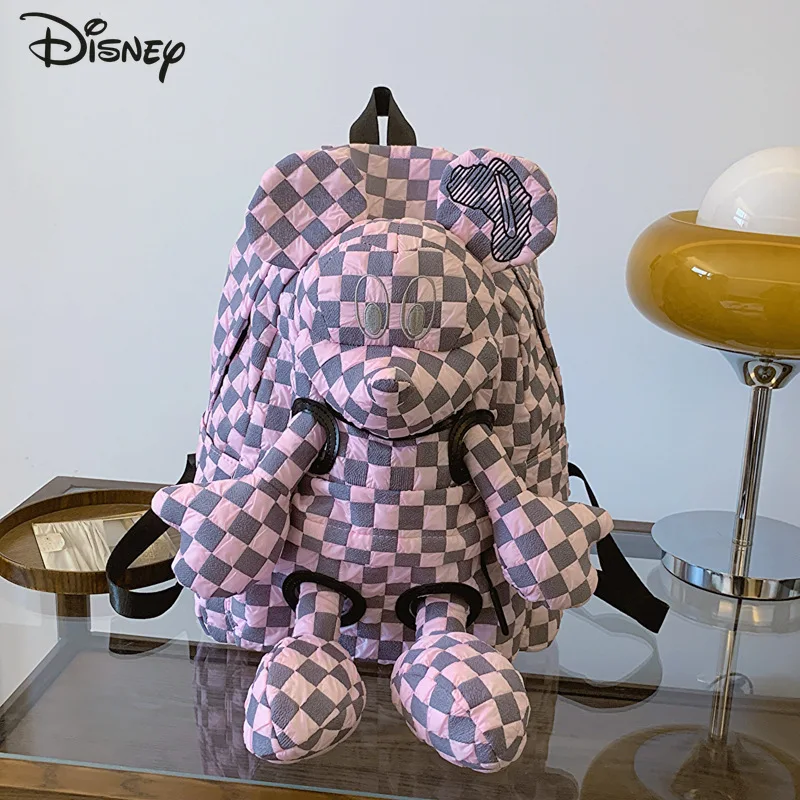 

Новый трехмерный рюкзак Микки Мауса: модный студенческий рюкзак с высококачественной текстурой, мультяшный дизайн, большая вместимость, школьный ранец