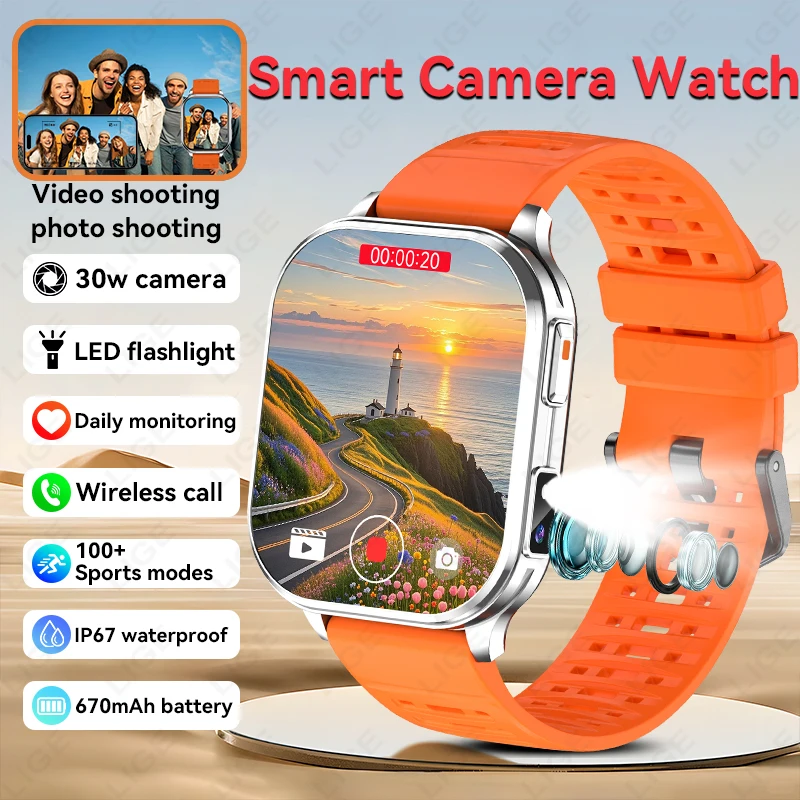 

Sports Fitness Smart Watch Men 2026 New Camera Photos Record Video Health Monitor Waterproof BT Call Recording Smart Watch Women