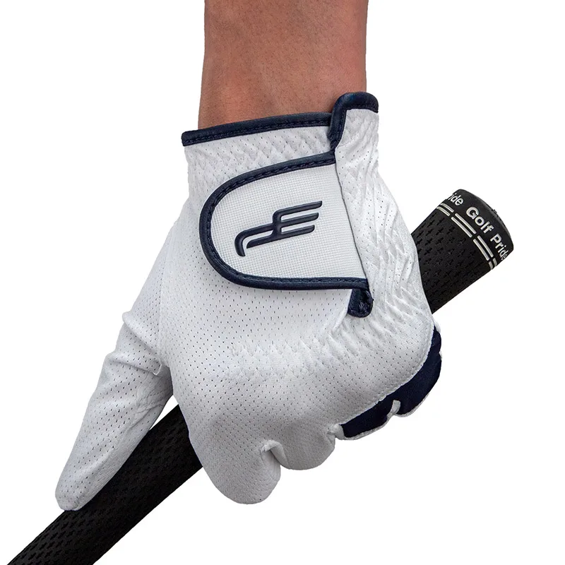 PLAYEAGLE White Color Men Left Hand Golf Gloves  Breathable Nano Fabric Gloves