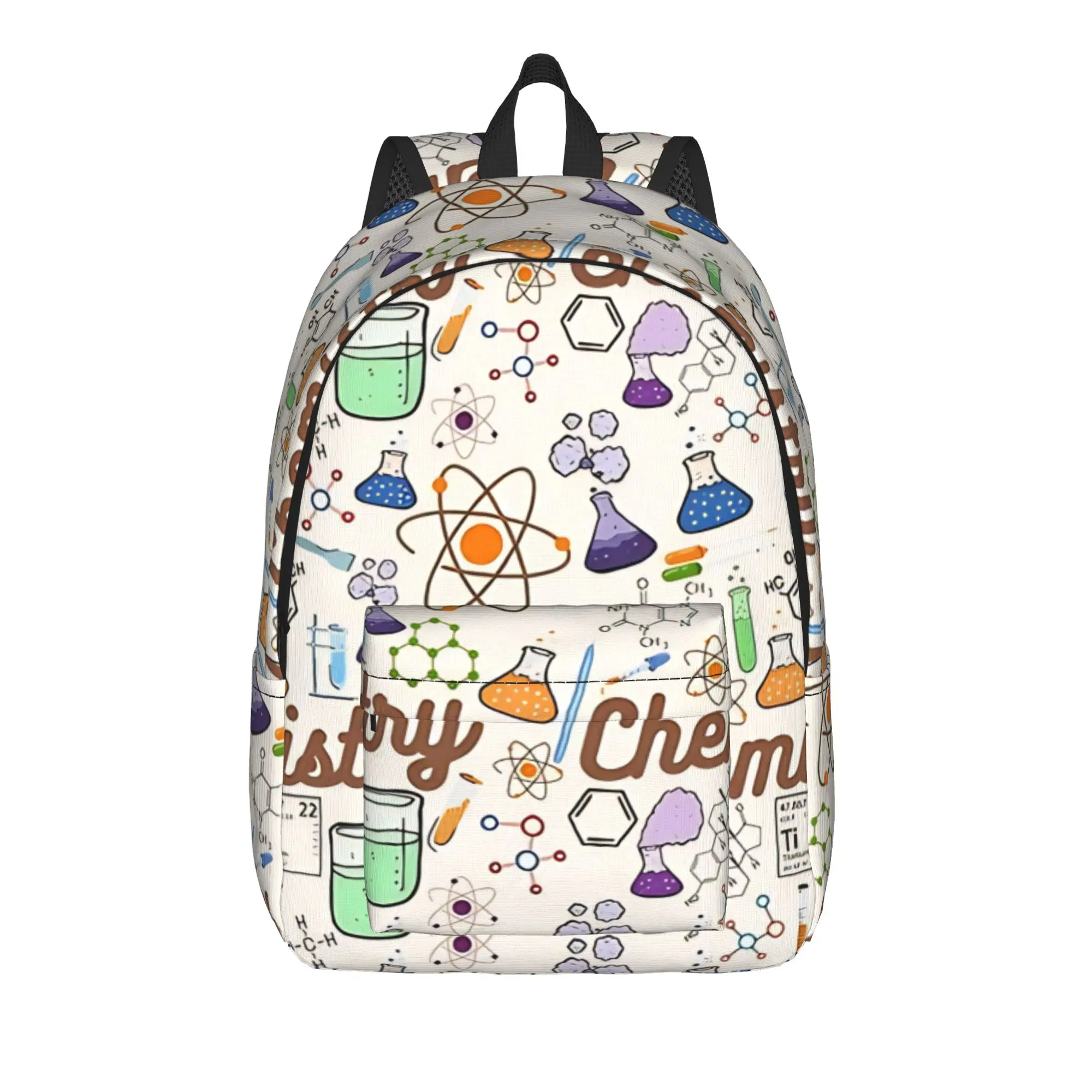 Chemistry Science Test Tubes Lab School Subject Backpack  Women Men Polyester Outdoor Backpacks Soft Kawaii School Bags Rucksack