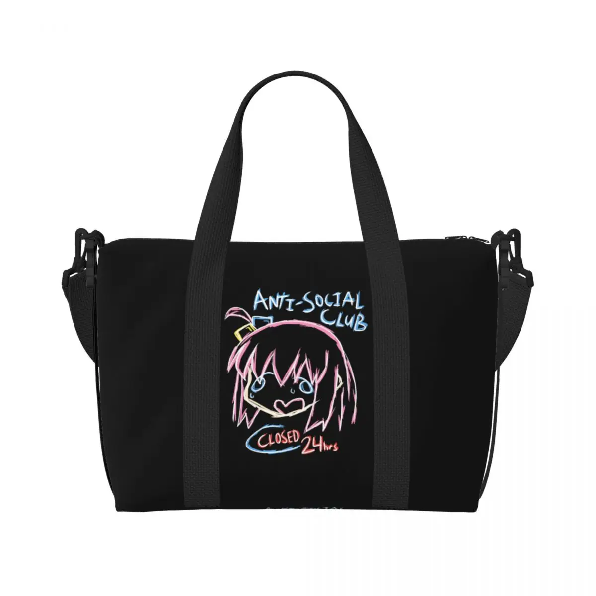 

B-Bocchis The R-Rocks Beach Tote Bag for Women Extra Large Gym Carry On Club Music Anime Kessoku Band Travel Shopping Bags