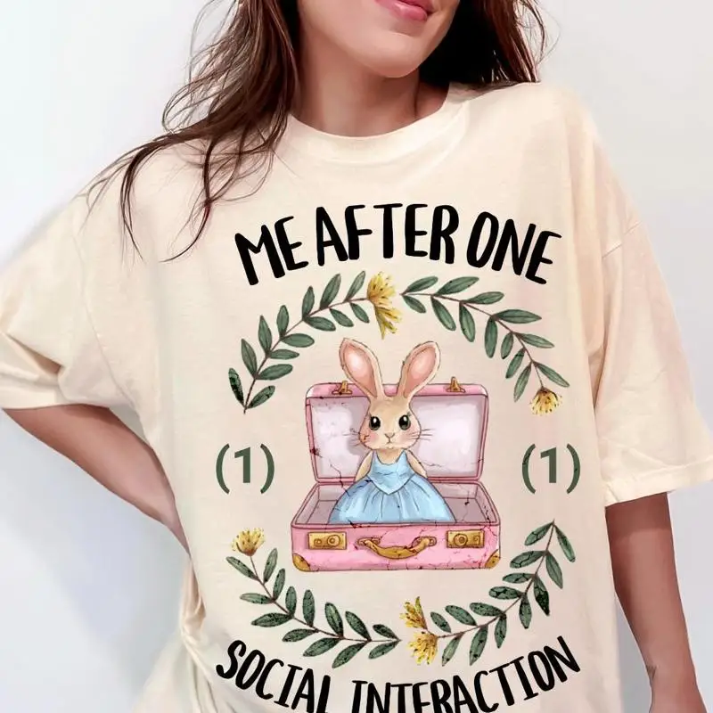 

Me After One Social Interaction T Shirt Funny Introvert Humor For Introverts Gift