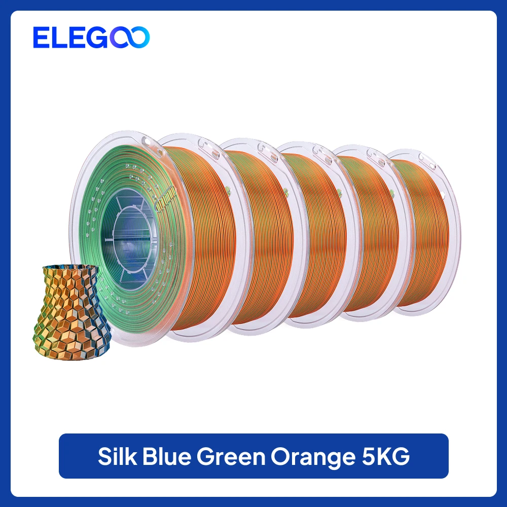 ELEGOO Dual Color Silk PLA 5 packs (5kg).