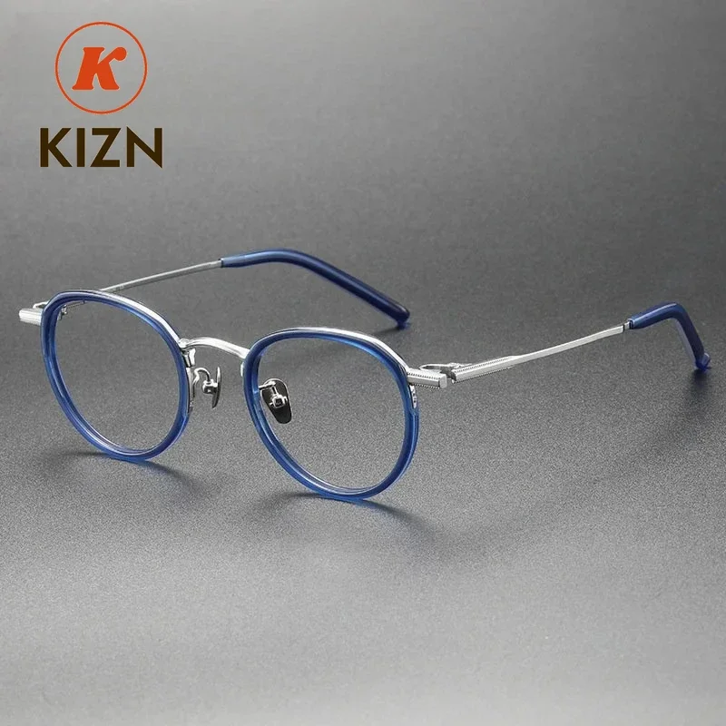 

Оправа для очков KIZN Vintage Quality Round 2025, унисекс, из роскошного ацетата и титана, бренд M43