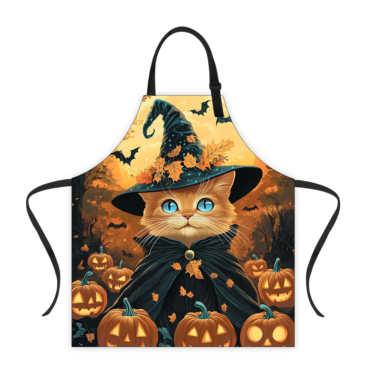 

Halloween Apron Home Kitchen Cooking Baking Gardening For Women Men With Pockets Waterproof