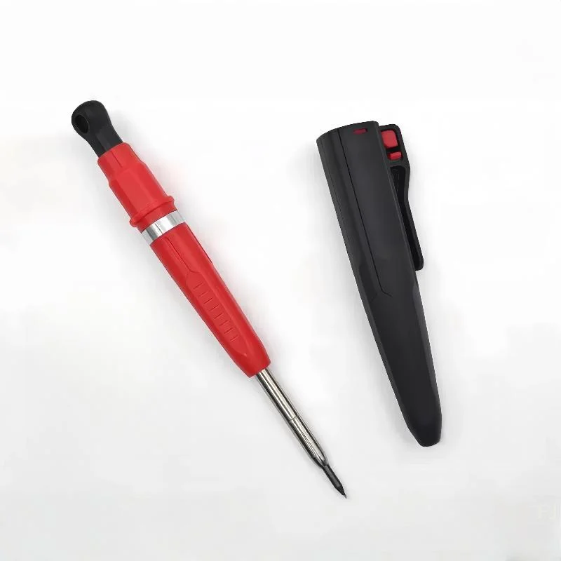 Professional Quality Deep Hole Wood Marking Pencil Set, 2.8mm Solid Lead Carpenter Pencils with Tough Plastic Lid