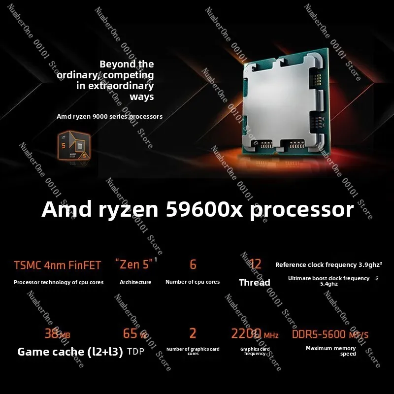 AMD9000 series 9600X AM5 desktop computer cpu processor chip