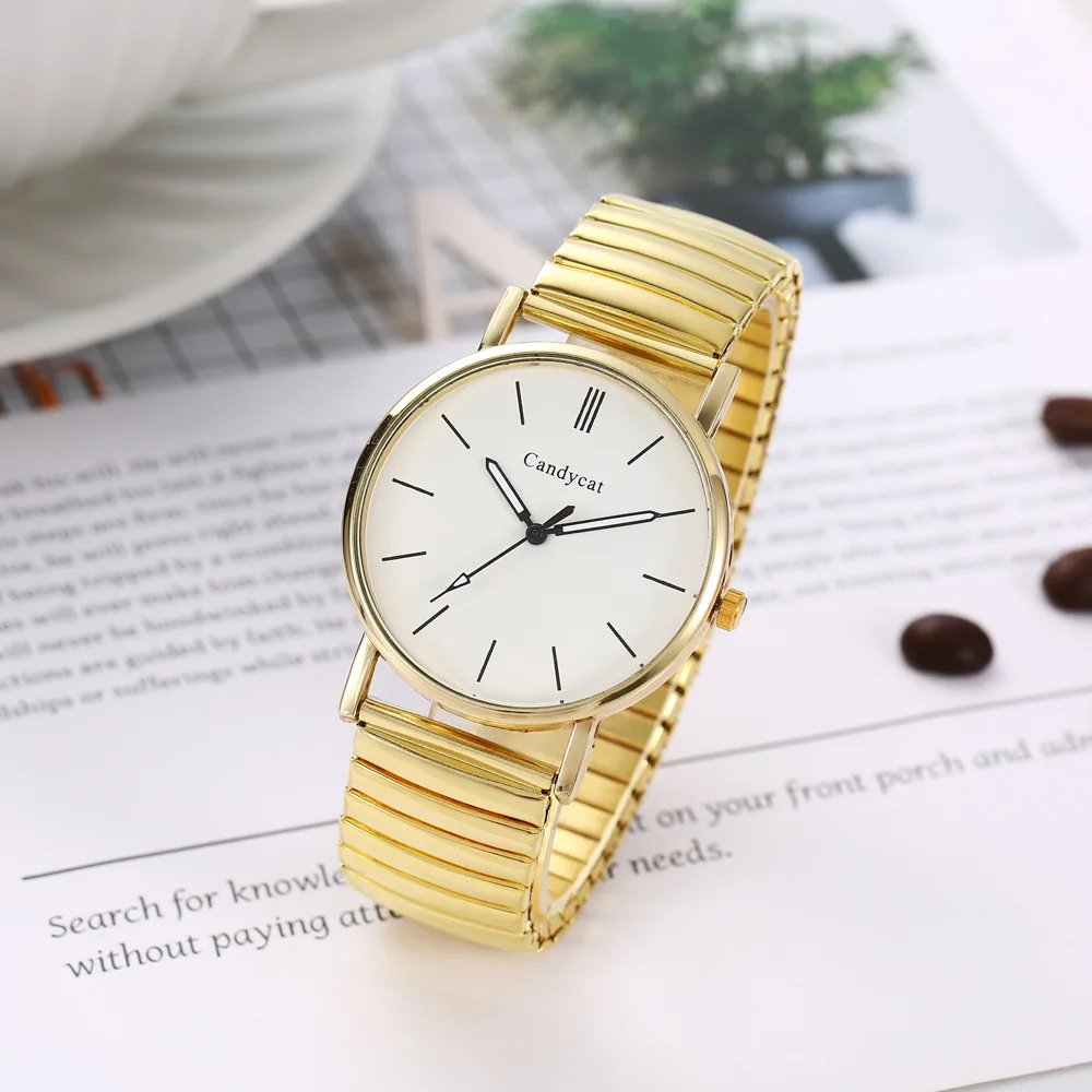 New Fashion Woman Luxury Adjustable Spring Band Bracelet Watch Men Stainless Steel Quartz Watches Reloj Mujer Student Male Clock