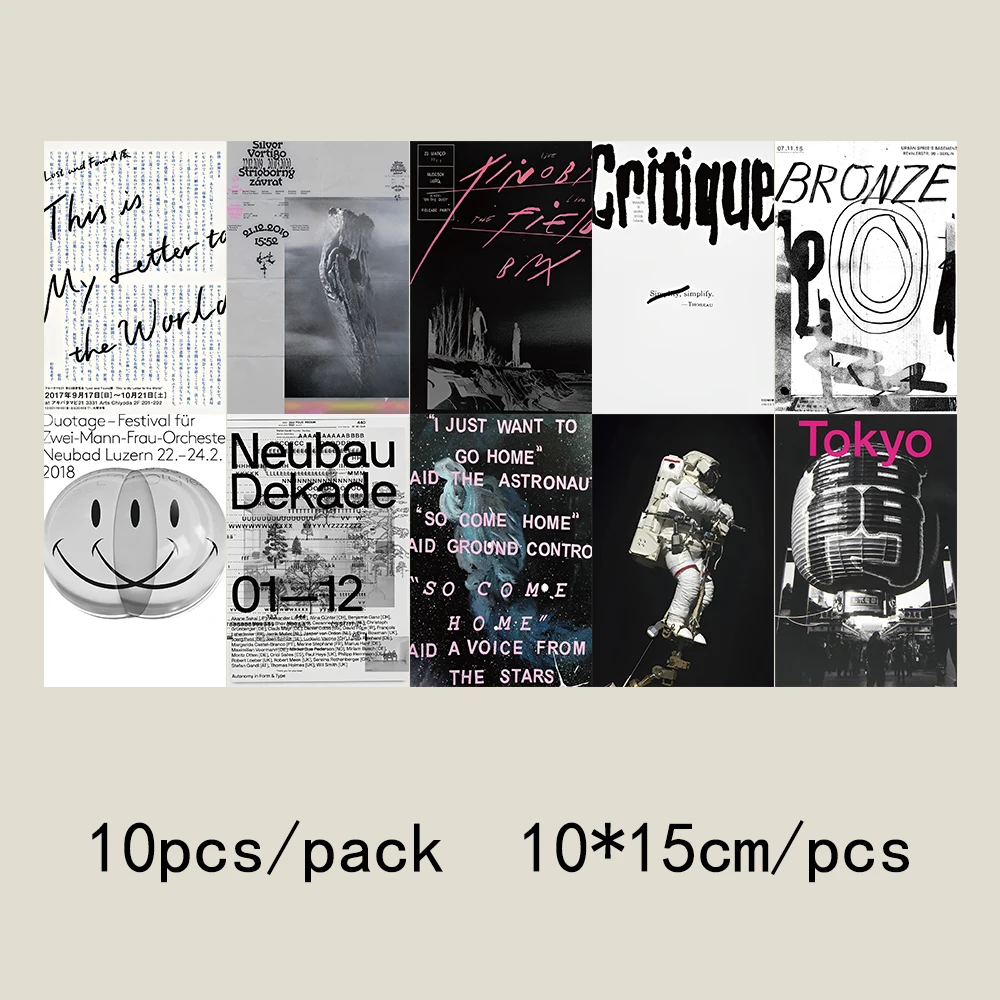 10 قطع من بطاقات بريدية للإعلان من Planet Come Down، دعائم صور لطيفة لديكور المنزل وغرفة النوم وخلفية الجدار، بطاقة تزيين ذاتية الصنع