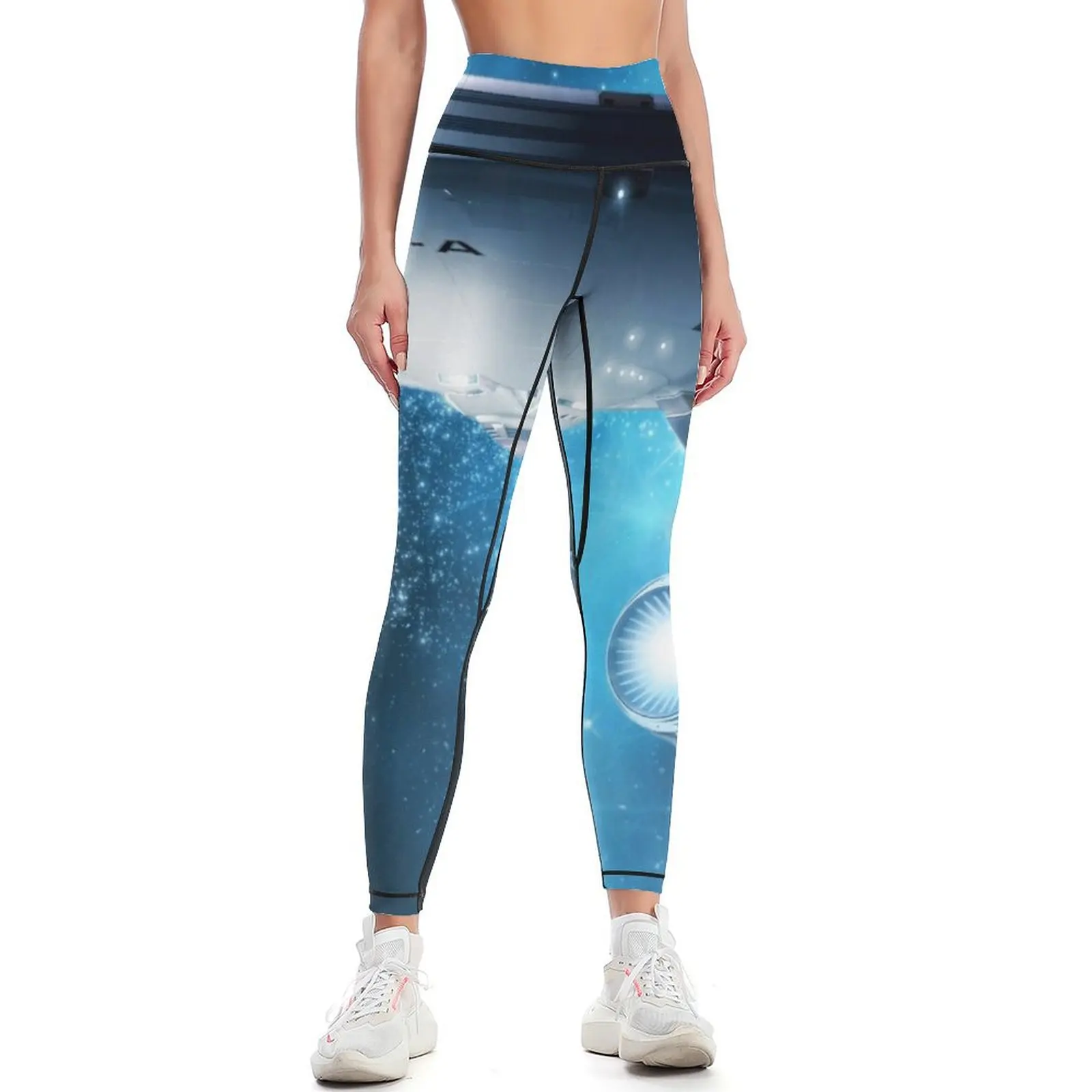 Enterprise A - Where Silence Has Lease Leggings Women's fitness legings for fitness Women's sports Womens Leggings