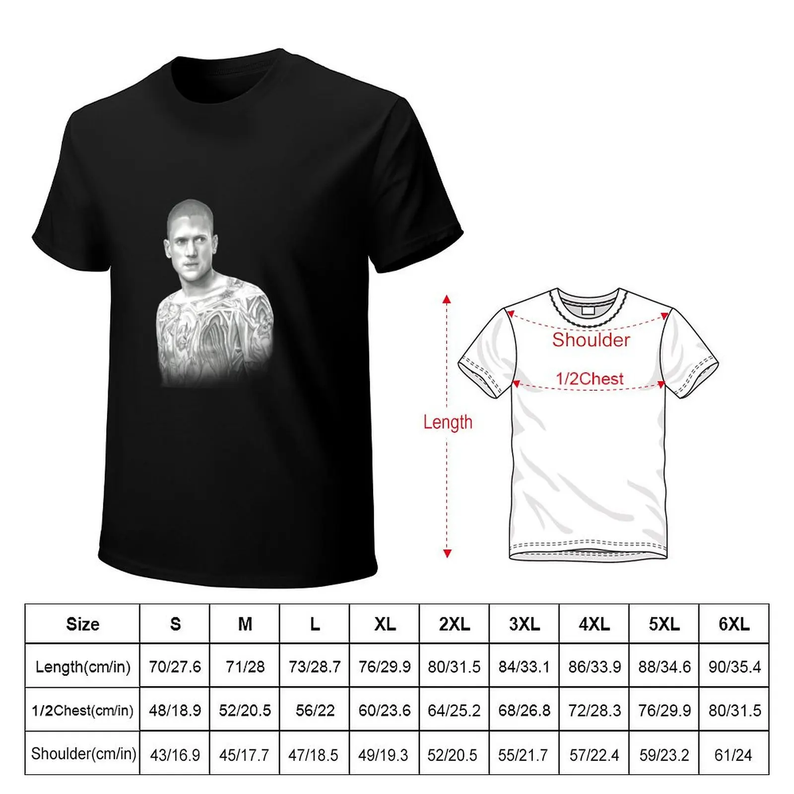 Michael Scofield, Prison Break fan-art T-Shirt Breathable Workout Short Sleeve Top