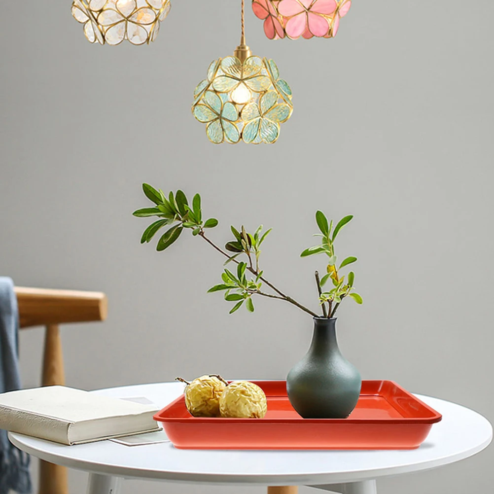 

15 Pcs Plant Pots Indoor Flower Bottom Mat Drip Trays Round Saucers for Plants Planter Red Drainage