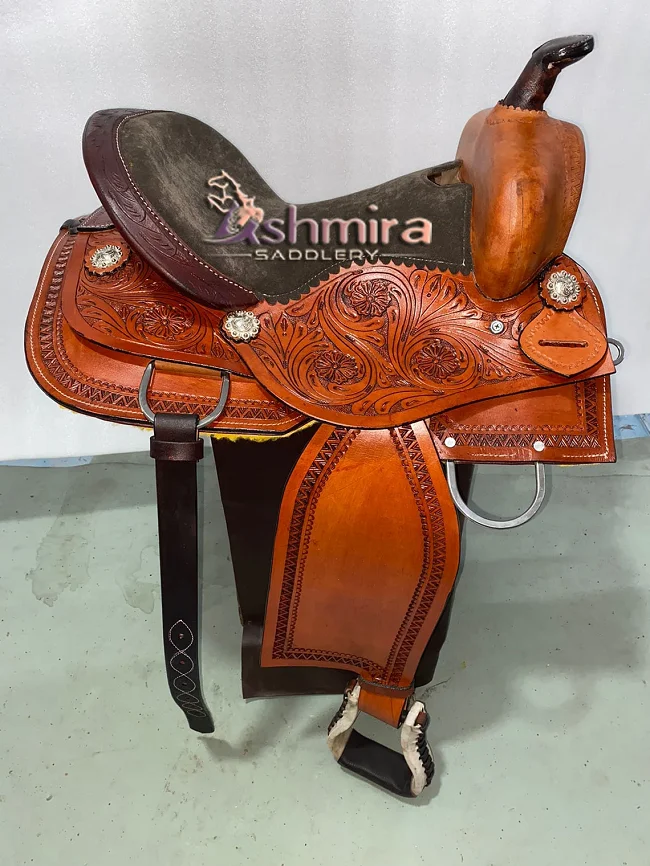 High Quality Western Barrel Horse Saddle, Trail Horse Racing Saddle, Custom Horse Saddle With Set, Wholesale Hot Selling