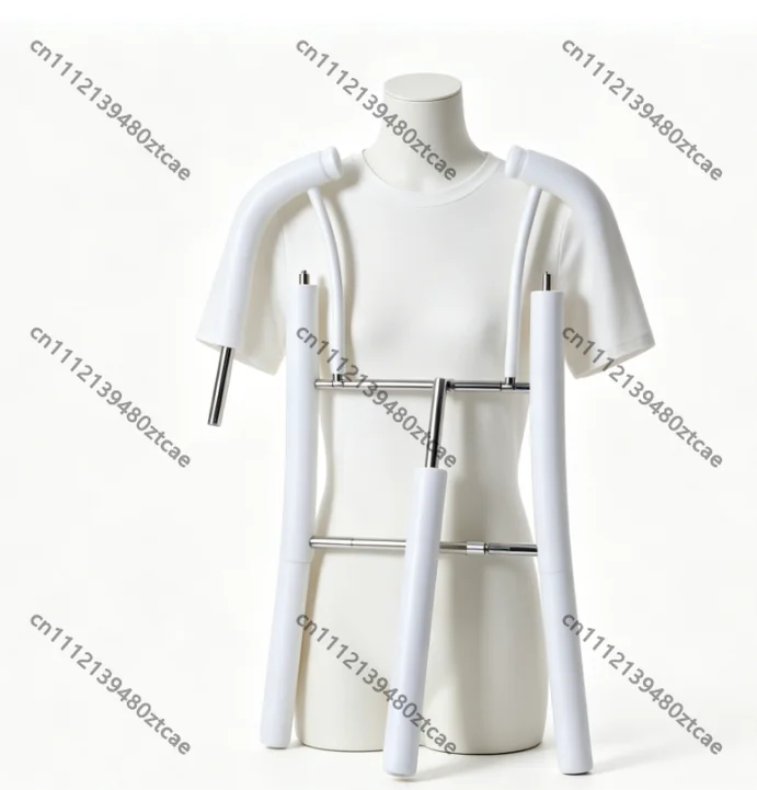 Creative Clothing Props Hanger Model Display Rack Efficient Modeling Stand for Apparel Shooting White Background Photo
