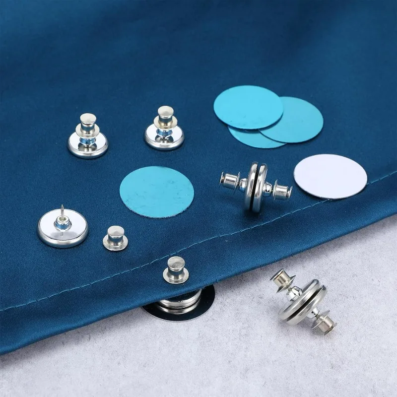30/1pairs Curtain Magnetic Button Metal Magnet Closure Buckle Detachable Curtain Fix Fastener Clip Bathroom Curtain Closure Clip