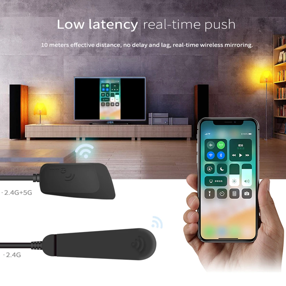 K6 tv vara 4k hd mirascreen 2.4g/5g dupla banda wifi tv monitor dongle miracast receptor para dlna airplay anycast