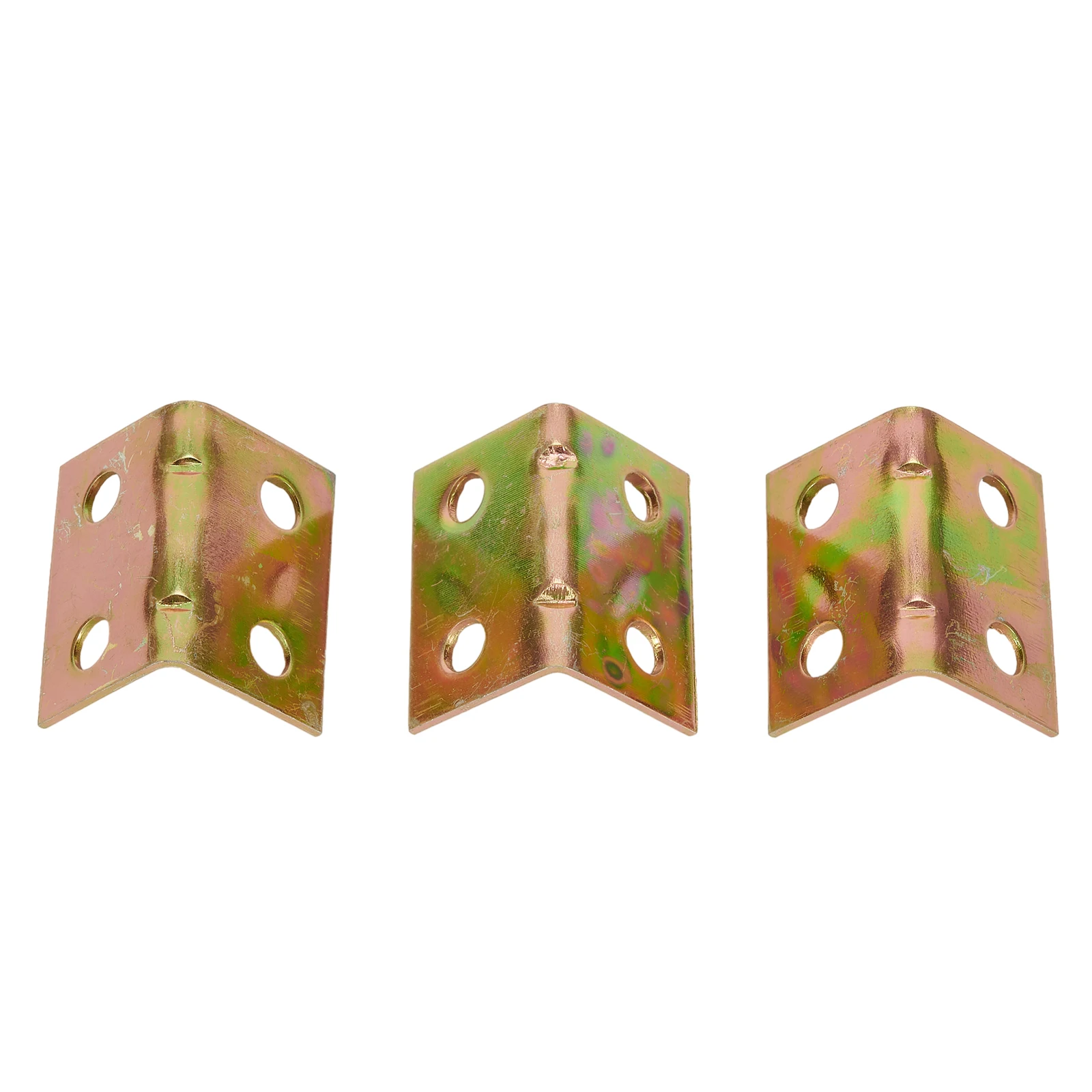 20PCS 4 Holes Stainless Steel 90 Degree Angle Bracket Metal Corner Joint Bracket Fastener Furniture Hardware 27*17*17mm