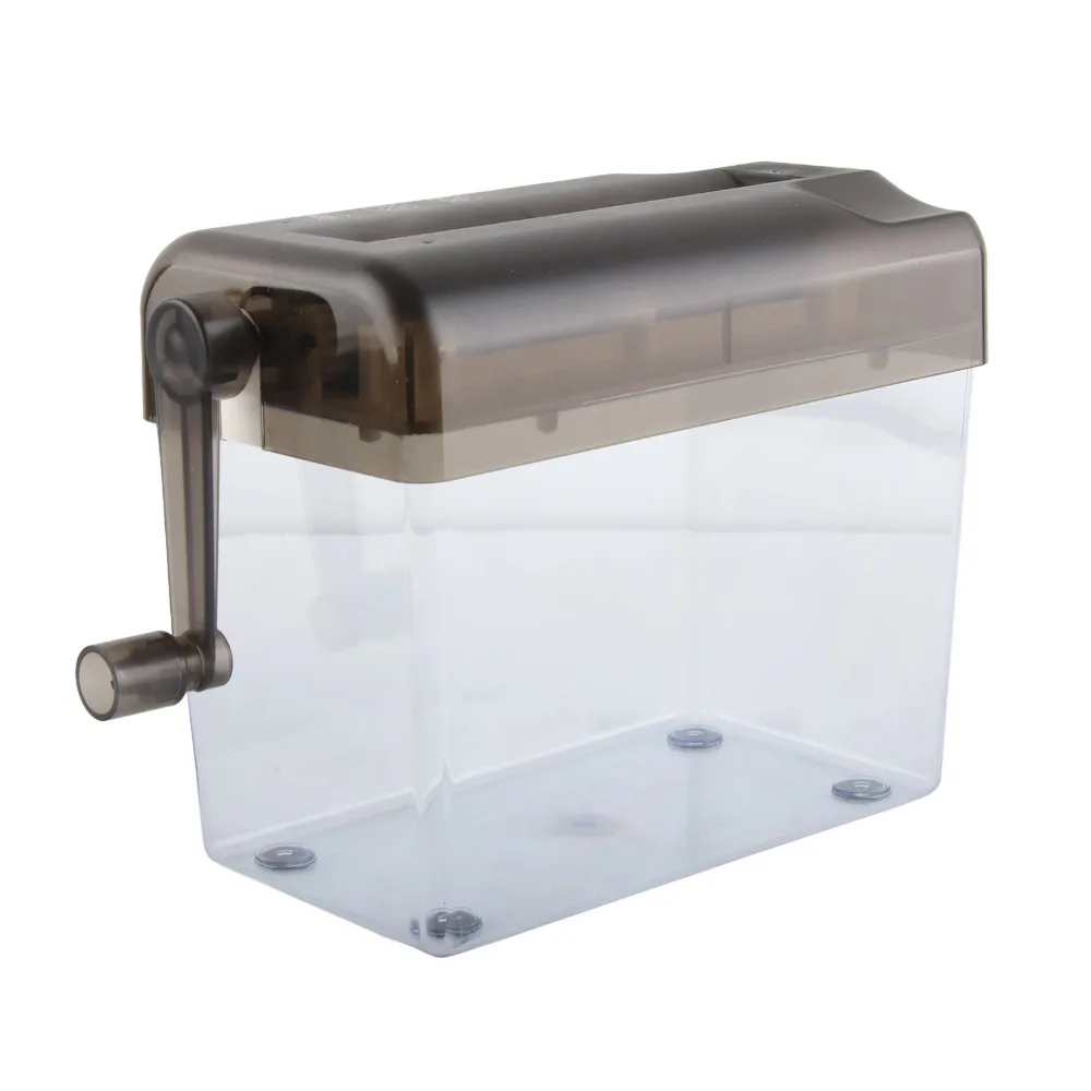 Compact ABS Manual Paper Shredder Black 15*14cm Mini Hand Shredder Desktop Document Shredder For Home