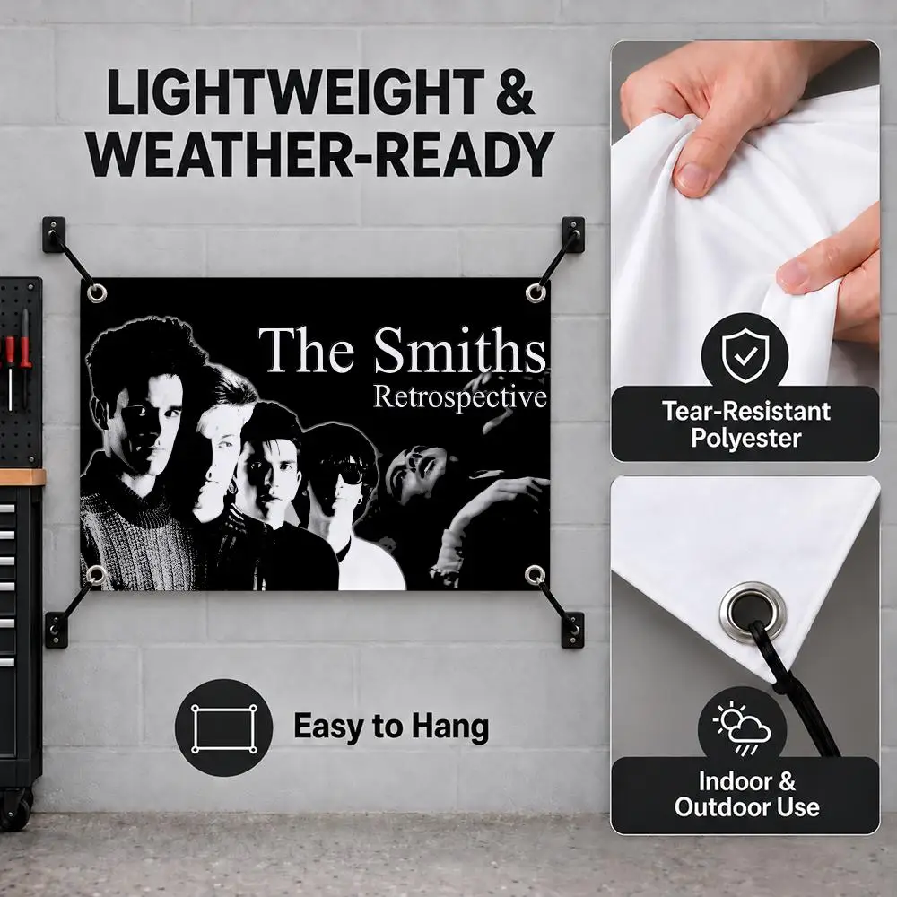 Music THE S-SMITHS Heavy Rock Flags Bedroom House Living Room Dorm Outdoor Party Wall Hanging Background Banner Decor