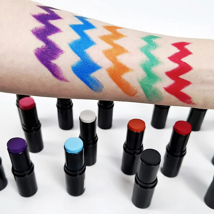 Custom High Pigment Color Face & Body Paint Stick for Children-Private Label Halloween Party Use Safety Certified