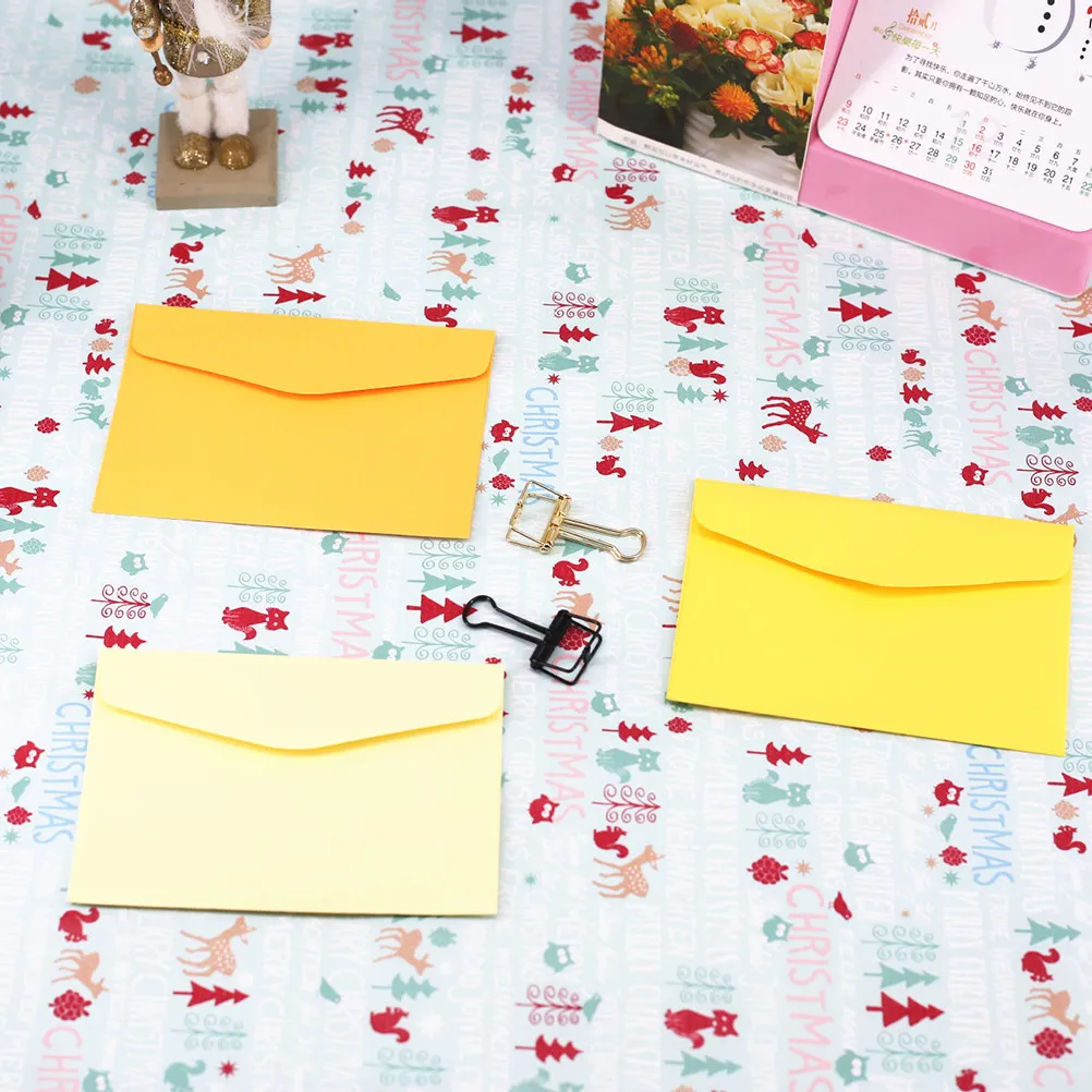 

60Pcs Vibrant Colored Storage Envelopes Unlined Blank Design Smooth Writing Surface Eco Friendly Paper for Postcards Name Cards