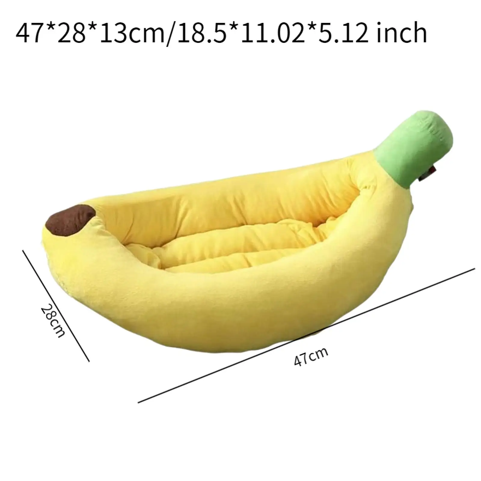 Banana Shaped Dog Bed Breathable Plush Cozy and Soft Puppy Cushion Pet Nesting Bed for Small Medium Dog Pet Supplies