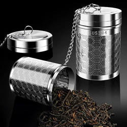 Infusor de té de malla extrafina, colador de té suelto de acero inoxidable con gancho de cadena extendida, 1 unidad