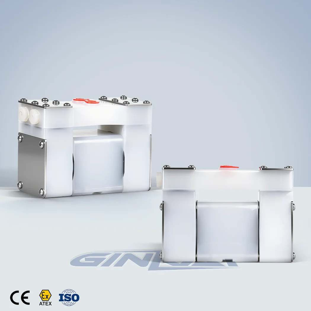 GK DN04 PP Mini Air Operated Diaphragm Pump Chemical Resistant Lab Pump with PTFE Diaphragm for Liquid Transfer