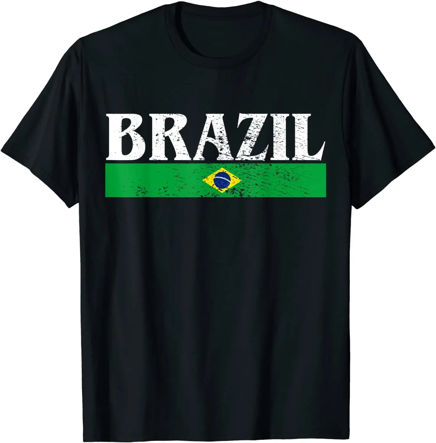 Brazil Flag Men T-Shirt Short Sleeve Casual 100% Cotton O-Neck Shirts