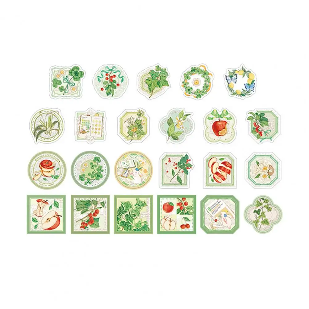 Sealing Stickers Eco-friendly Waterproof Various Patterns Durable Mirror Flower Series Hand Account Scrapbooking Stickers