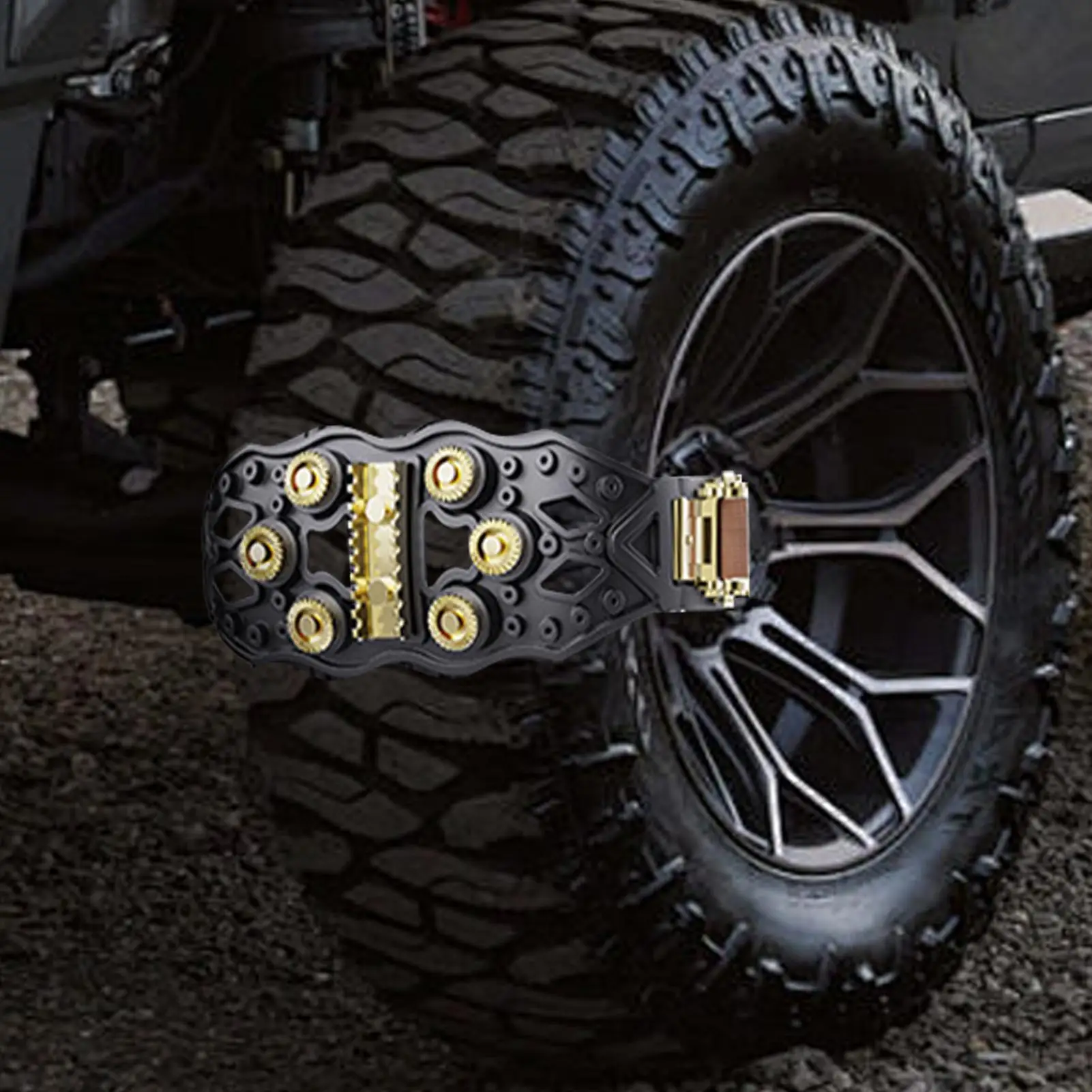 Snow Chains Anti-Slip Heavy-Duty Traction Devices Quiet Tire Chains for Cars for Ice Winter TPU thickened winter snow chains
