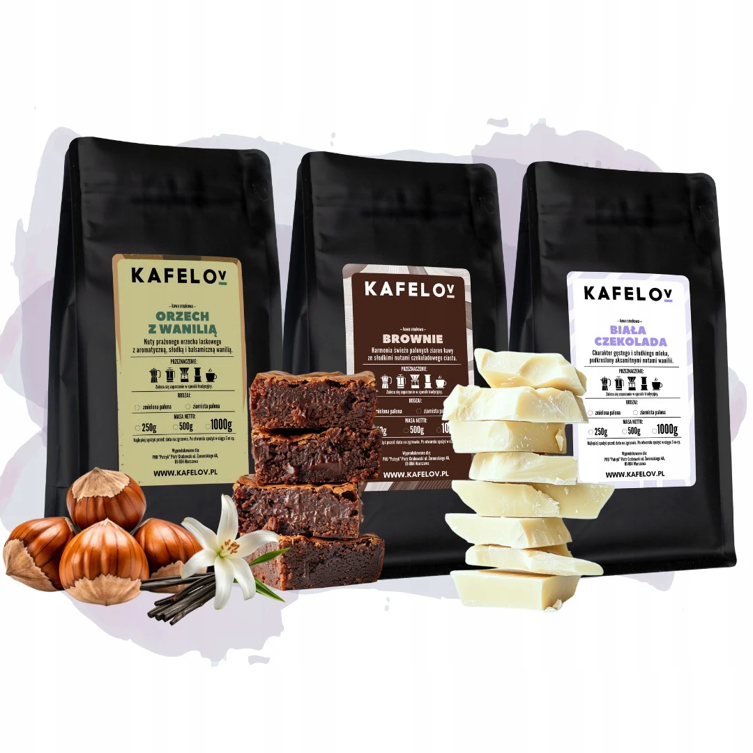 Kawa zestaw smakowy 3 x 250 g kawy mielone arabiki Kafelov