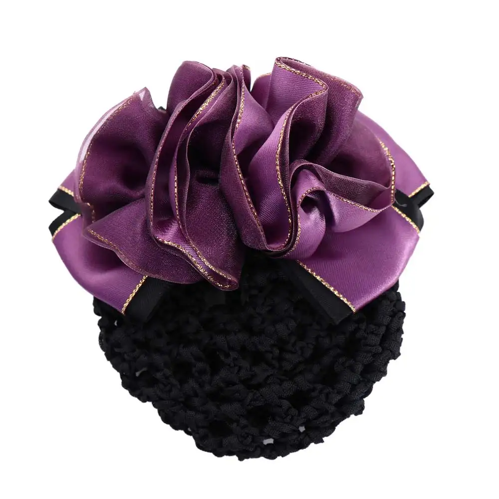 

Sweet Hairpins Hair Clip For Girls Nurse Female Hairgrips Cover Net Korean Bun Snood Floral Spring Clip Ponytail Clip