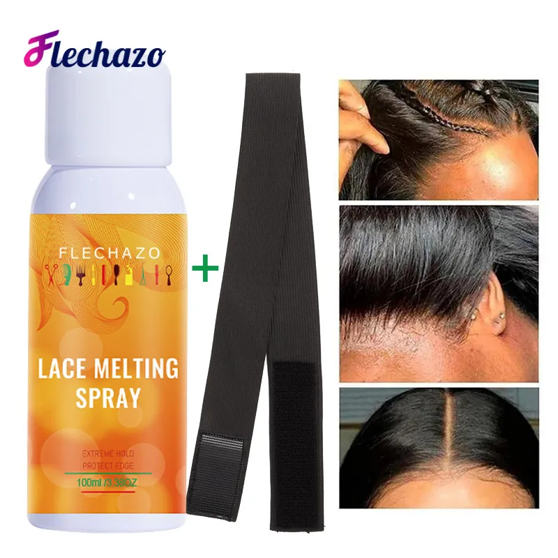 

Lace Melting Spray And Lace Melt Band And Brush 3Pieces Kit Lace Holding Spray 100Ml Dry Quick Lace Melting Kit For Quick Weave