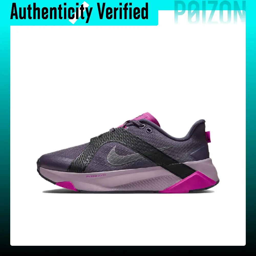 Nike Hybrid RN Running Shoes Women's Low-top Dark Grape Purple/Black/Electric Rose Red/Metal Dark Gray IO3815-500