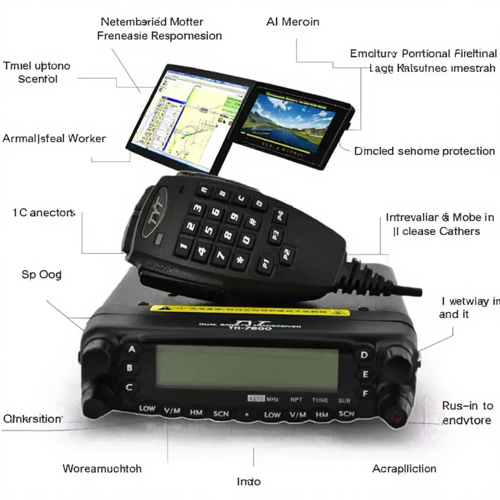 TYT TM-D70W Dual Band 136-174/400-480mhz 70W Mobile Transceiver DTMF Channel Storage For Ham Vehicle Walkie Talkie