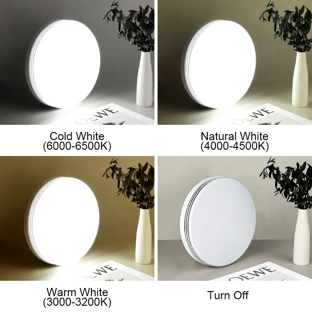 Ultra Thin LED Ceiling Light Modern Square/Round Panel Lamp Surface Flush Mount for Bedroom Kitchen Hallway Living Room Lighting